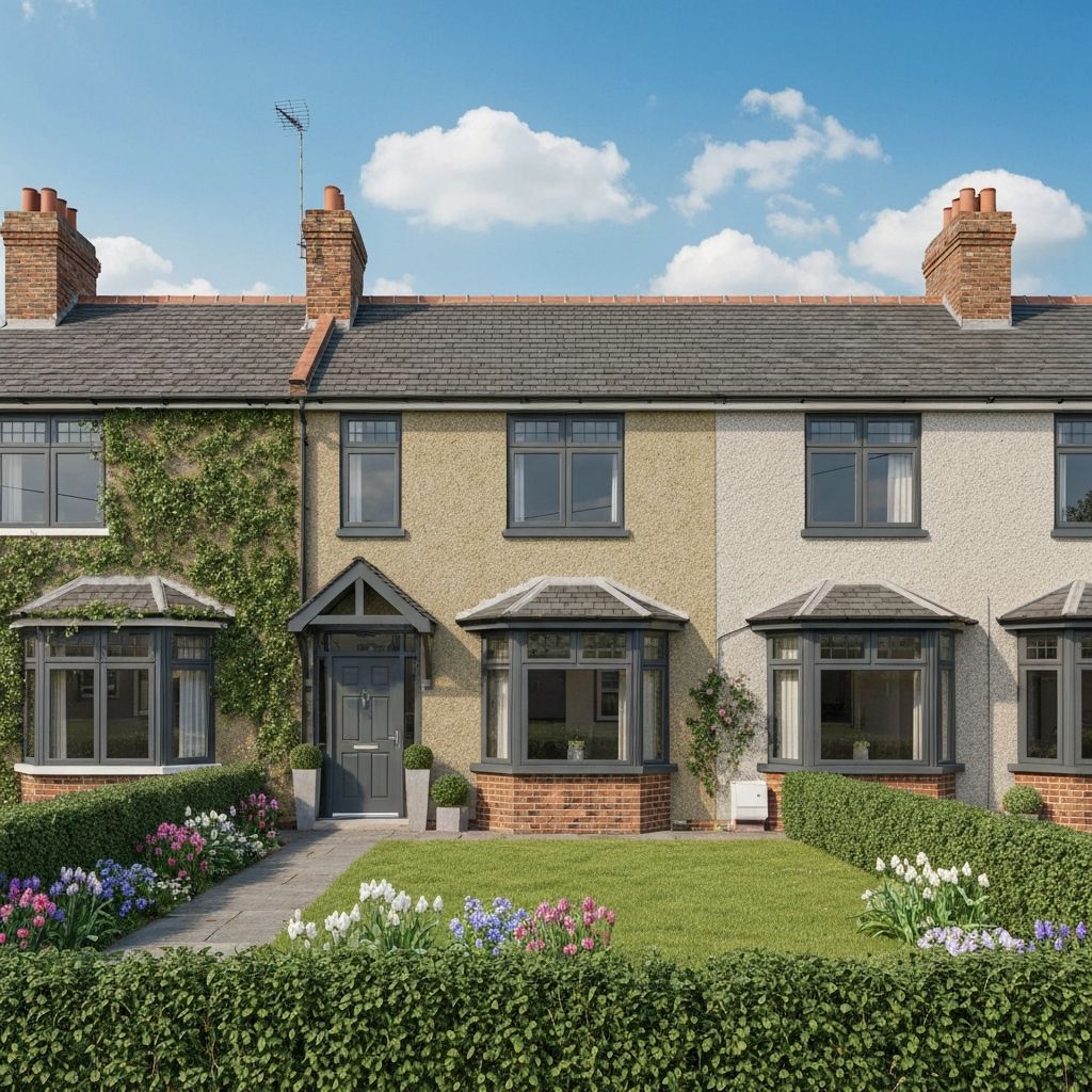 Anthracite grey uPVC windows and composite door installation